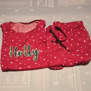 Comfort Code Red Polka Dot Pajama Set